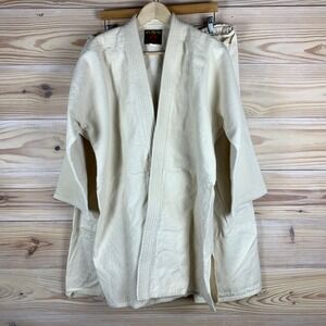 Kiyota JK Gi Martial Arts Mens 4 Cream BJJ Judo Uniform Set Cotton Heavyweight